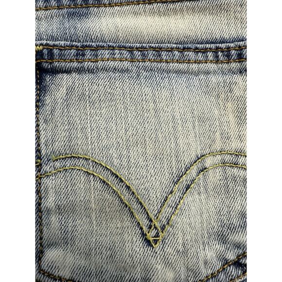 VTG Levi's 518 Jeans Womens 7M Juniors Faded Wash Bleached Look Superlow Bootcut - Picture 13 of 14